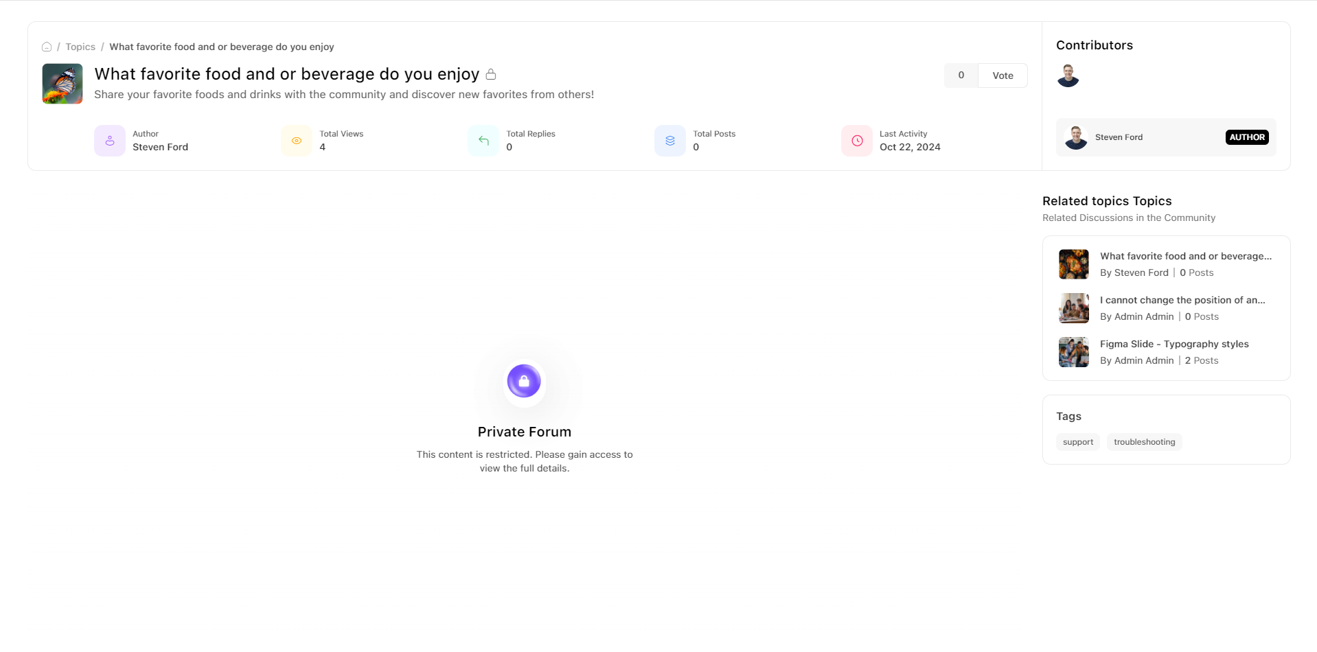 Private Forum Restriction Notice